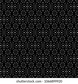 Abstract ornate psychedelic seamless pattern. Black and white grunge texture.vector