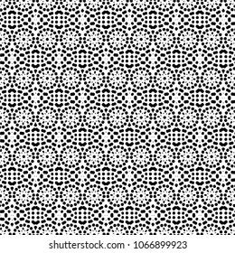Abstract ornate psychedelic seamless pattern. Black and white grunge texture.vector