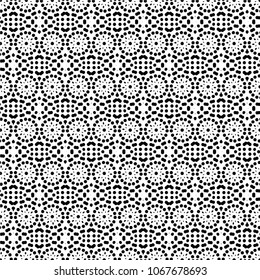 Abstract ornate psychedelic seamless pattern. Black and white grunge texture.vector
