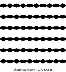 Abstract ornate psychedelic seamless pattern. Black and white grunge texture.vector