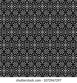 Abstract ornate psychedelic seamless pattern. Black and white grunge texture.vector