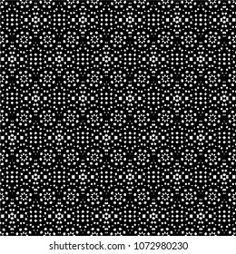 Abstract ornate psychedelic seamless pattern. Black and white grunge texture.