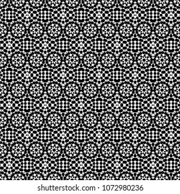 Abstract ornate psychedelic seamless pattern. Black and white grunge texture.