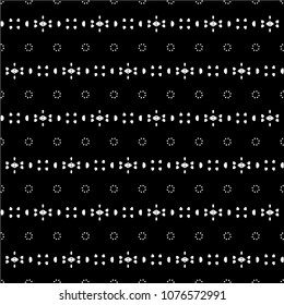 Abstract ornate psychedelic seamless pattern. Black and white grunge texture.vector