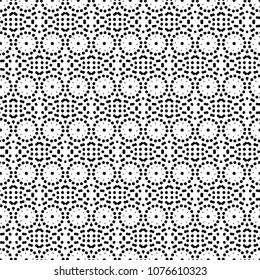 Abstract ornate psychedelic seamless pattern. Black and white grunge texture.vector