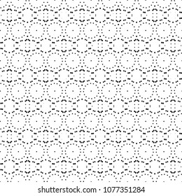 Abstract ornate psychedelic seamless pattern. Black and white grunge texture.vector