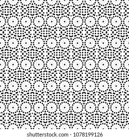 Abstract ornate psychedelic seamless pattern. Black and white grunge texture.vector