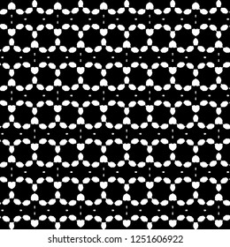 Abstract ornate psychedelic seamless pattern. Black and white grunge texture.