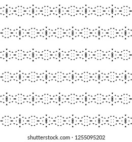 Abstract ornate psychedelic seamless pattern. Black and white grunge texture.