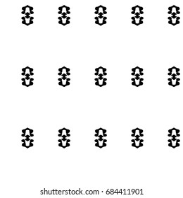 Abstract ornate psychedelic seamless pattern. Black and white grunge texture.