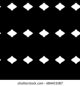 Abstract ornate psychedelic seamless pattern. Black and white grunge texture.