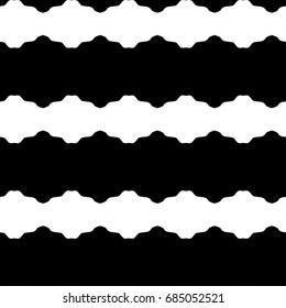 Abstract ornate psychedelic seamless pattern. Black and white grunge texture.