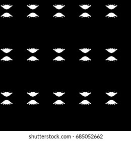Abstract ornate psychedelic seamless pattern. Black and white grunge texture.