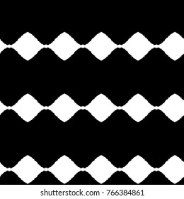 Abstract ornate psychedelic seamless pattern. Black and white grunge texture.
