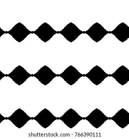 Abstract ornate psychedelic seamless pattern. Black and white grunge texture.