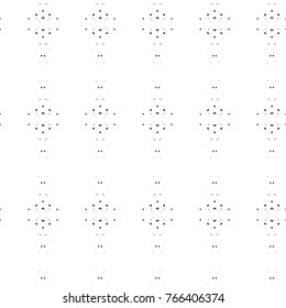 Abstract ornate psychedelic seamless pattern. Black and white grunge texture.