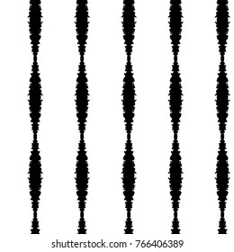 Abstract ornate psychedelic seamless pattern. Black and white grunge texture.