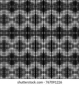 Abstract ornate psychedelic seamless pattern. Black and white grunge texture.