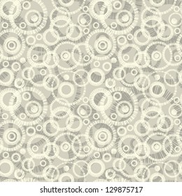 Abstract ornate rings grid  background. Seamless pattern. Vector.