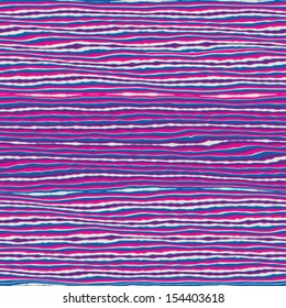 Abstract ornate rough striped seamless pattern. Vector.