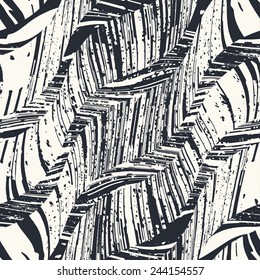 Abstract ornate rough stroke  textured background. Seamless pattern. Vector.
