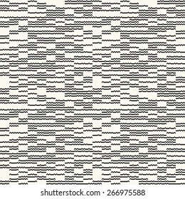 Abstract ornate shift stroke irregular textured background. Seamless pattern. Vector.