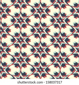 Abstract ornate stars. Seamless pattern. Vector.