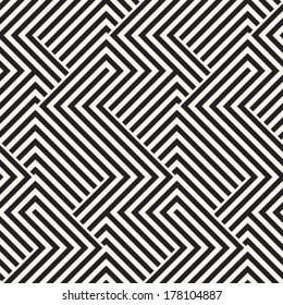 Abstract ornate striped geometric texture. Seamless pattern. Vector.