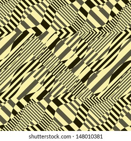 Abstract ornate striped textured background. Seamless pattern. Vector.