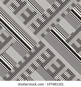 Abstract ornate striped textured background. Seamless pattern. Vector.