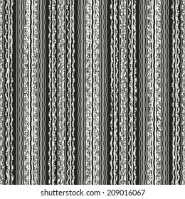 Abstract ornate striped textured background. Seamless pattern. Vector.