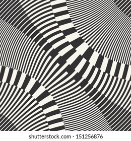 Abstract ornate striped textured geometric seamless pattern. Vector.