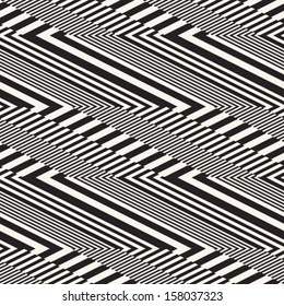 Abstract ornate striped textured geometric seamless pattern. Vector.