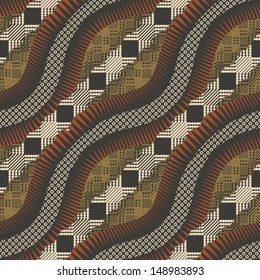 Abstract ornate textured background. Seamless pattern. Vector.