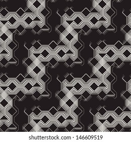 Abstract ornate textured geometric background. Seamless pattern. Vector.