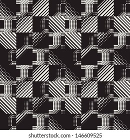 Abstract ornate textured geometric background. Seamless pattern. Vector.