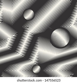 Abstract ornate textured geometric background. Seamless pattern. Vector.