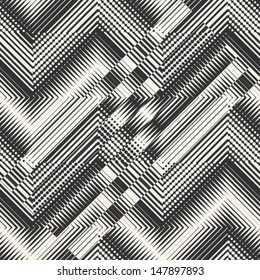 Abstract ornate textured geometric background. Seamless pattern. Vector.