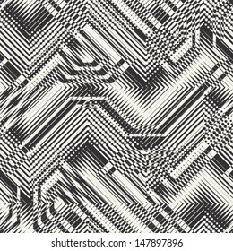 Abstract ornate textured geometric background. Seamless pattern. Vector.