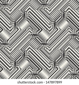 Abstract ornate textured geometric background. Seamless pattern. Vector.