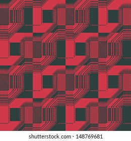 Abstrakter, strukturierter geometrischer Hintergrund. Nahtloses Muster. Vektorgrafik.