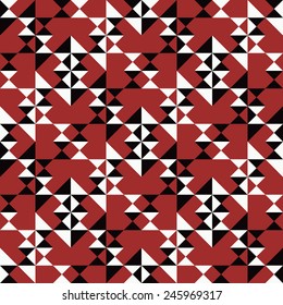 Abstract ornate triangles textured background. Seamless pattern. Vector.