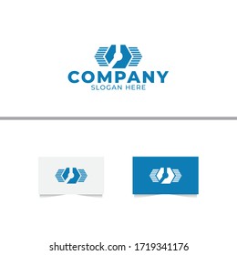 Plantilla de diseño de logotipos ortopedos abstractos