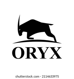 Abstract oryx logo design and symbol art