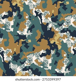 Abstract outdoor style camouflage pattern.