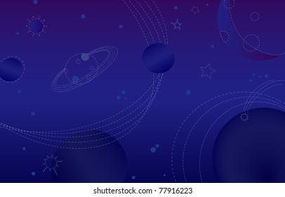 an abstract outer space blue background