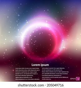 Abstract outer space theme