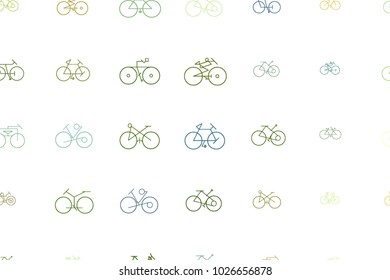 Abstract outline of bicycle generative art background. Cartoon style vector.