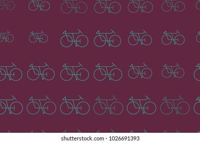 Abstract outline of bicycle. Good for web page, wallpaper, graphic design, catalog, texture or background. Cartoon style vector.