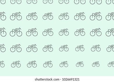 Abstract outline of bicycle illustrations background. Cartoon style vector.